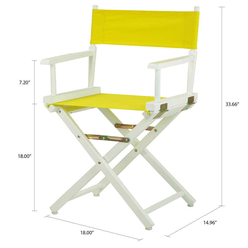 18" Director's Chair White Frame-Yellow Canvas