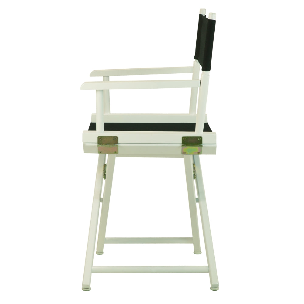 18" Director's Chair White Frame-Black Canvas