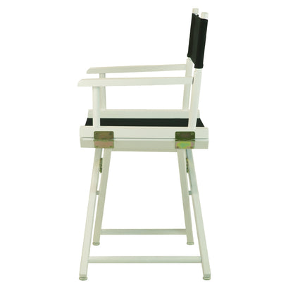 18" Director's Chair White Frame-Black Canvas