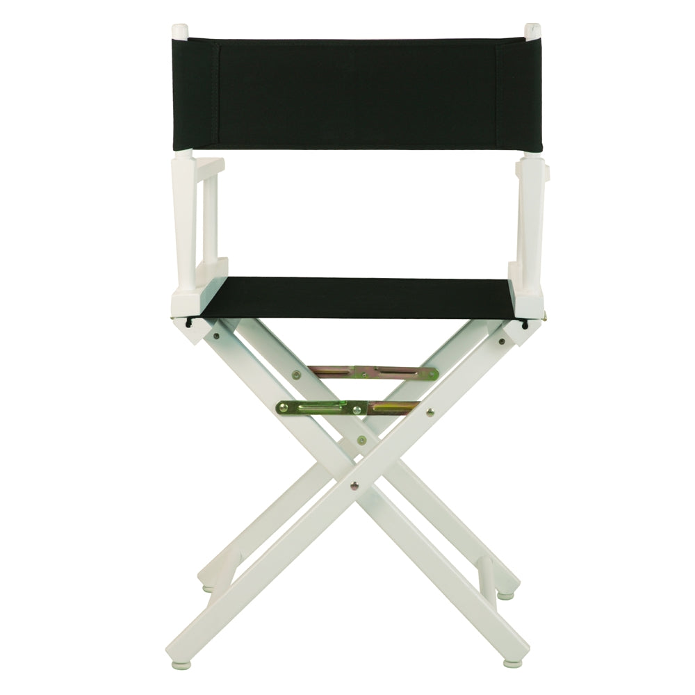 18" Director's Chair White Frame-Black Canvas