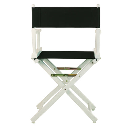18" Director's Chair White Frame-Black Canvas
