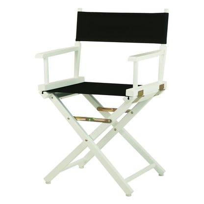 18" Director's Chair White Frame-Black Canvas