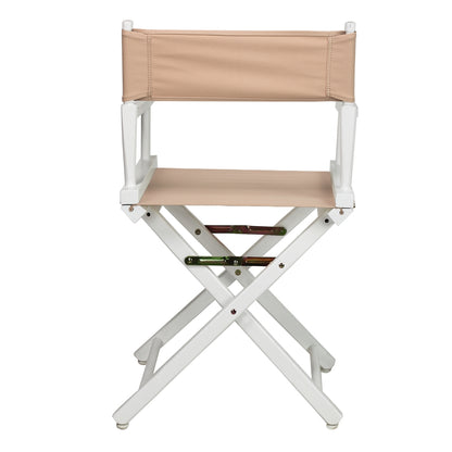 18" Director's Chair White Frame-Tan Canvas