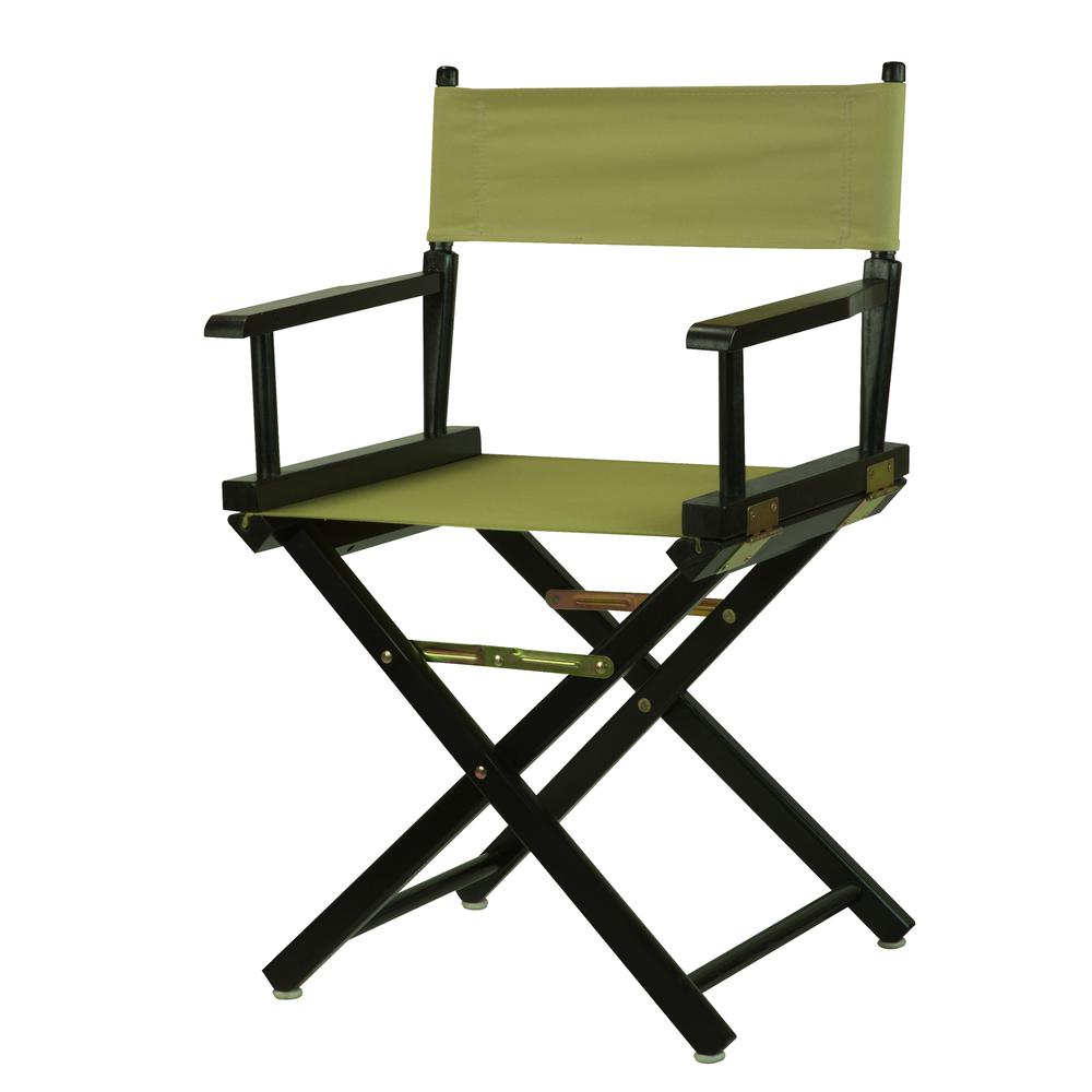 18" Director's Chair Black Frame-Olive Canvas