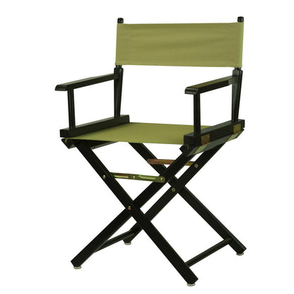 18" Director's Chair Black Frame-Olive Canvas