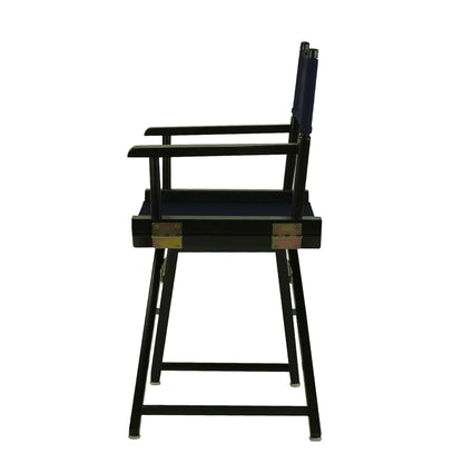 18" Director's Chair Black Frame-Navy Blue Canvas