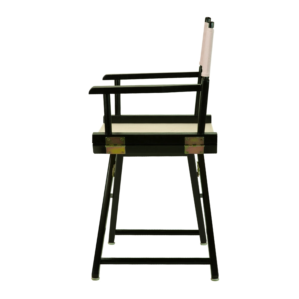 18" Director's Chair Black Frame-Natural/Wheat Canvas