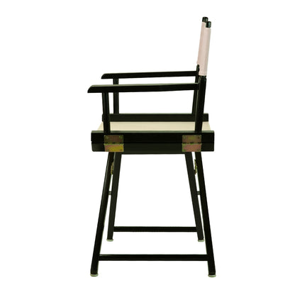 18" Director's Chair Black Frame-Natural/Wheat Canvas