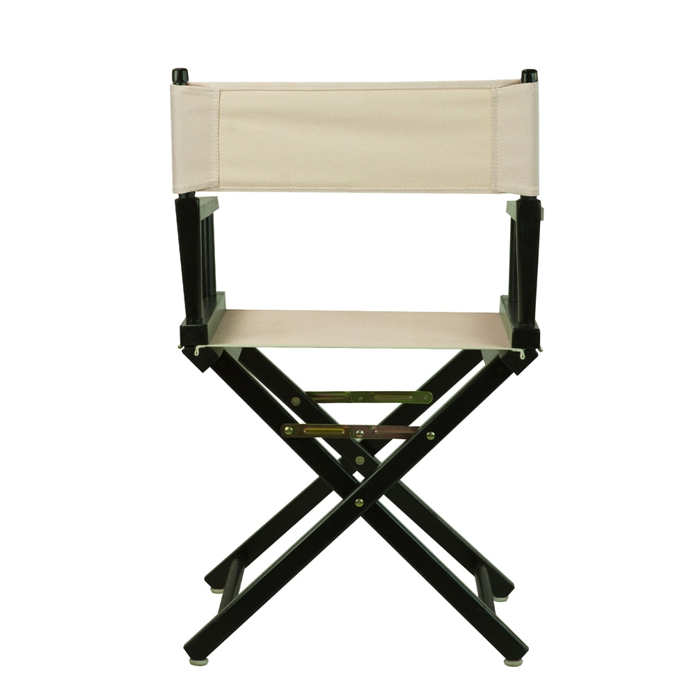 18" Director's Chair Black Frame-Natural/Wheat Canvas