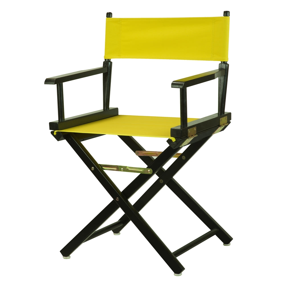18" Director's Chair Black Frame-Yellow Canvas