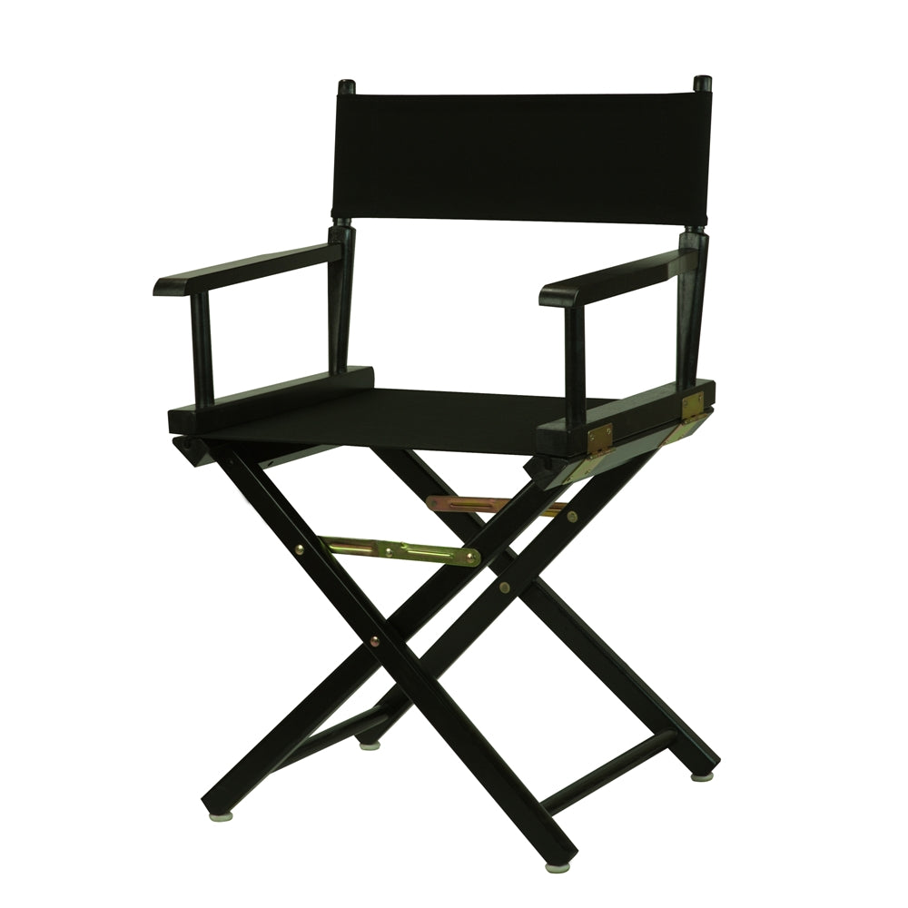 18" Director's Chair Black Frame-Black Canvas