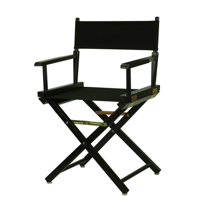 18" Director's Chair Black Frame-Black Canvas