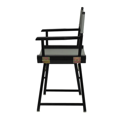 18" Director's Chair Black Frame-Gray Canvas