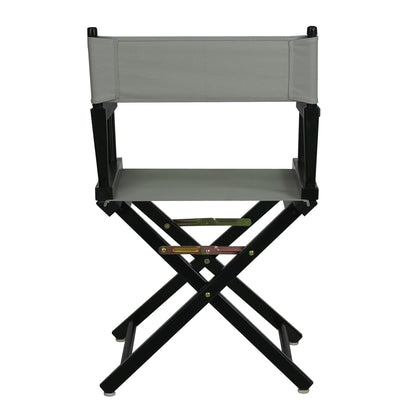 18" Director's Chair Black Frame-Gray Canvas