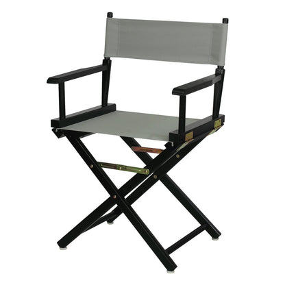 18" Director's Chair Black Frame-Gray Canvas