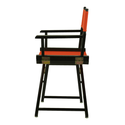 18" Director's Chair Black Frame-Orange Canvas