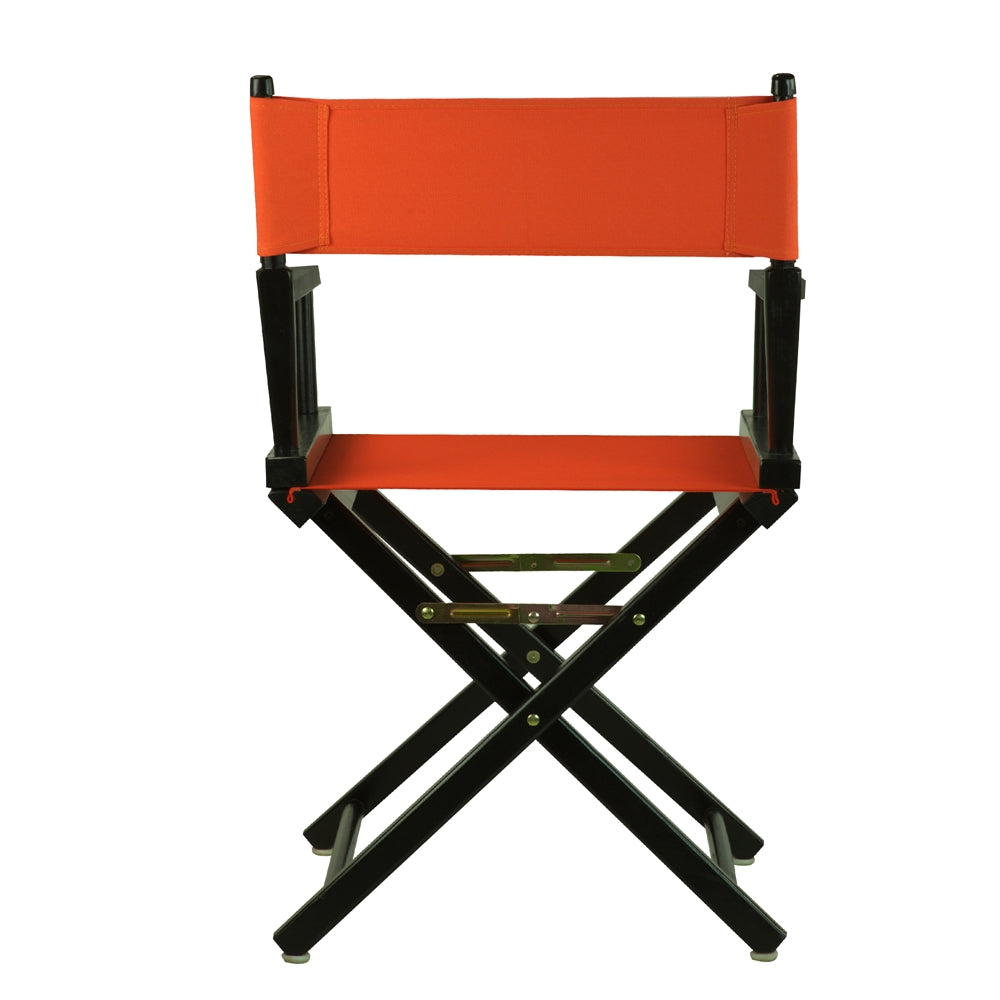 18" Director's Chair Black Frame-Orange Canvas