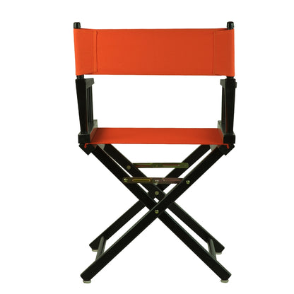 18" Director's Chair Black Frame-Orange Canvas
