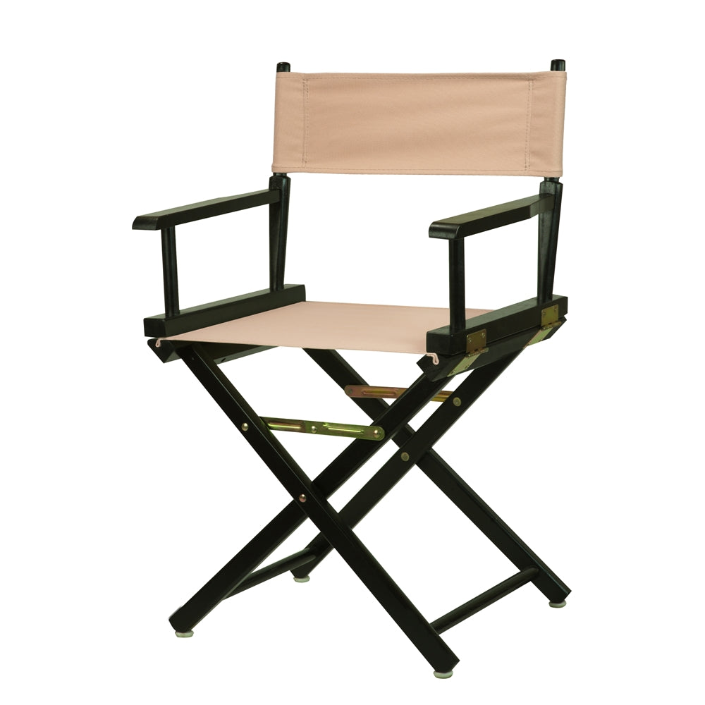 18" Director's Chair Black Frame-Tan Canvas