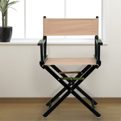 18" Director's Chair Black Frame-Tan Canvas