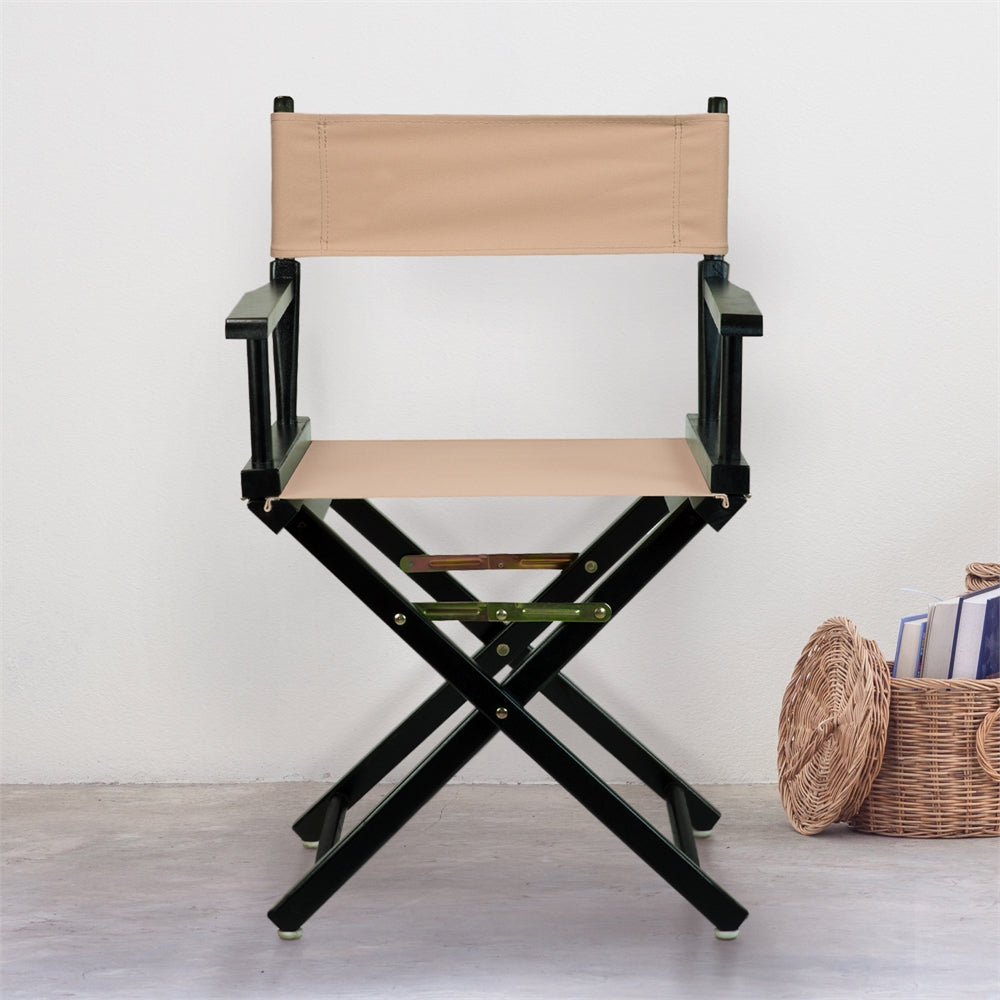 18" Director's Chair Black Frame-Tan Canvas