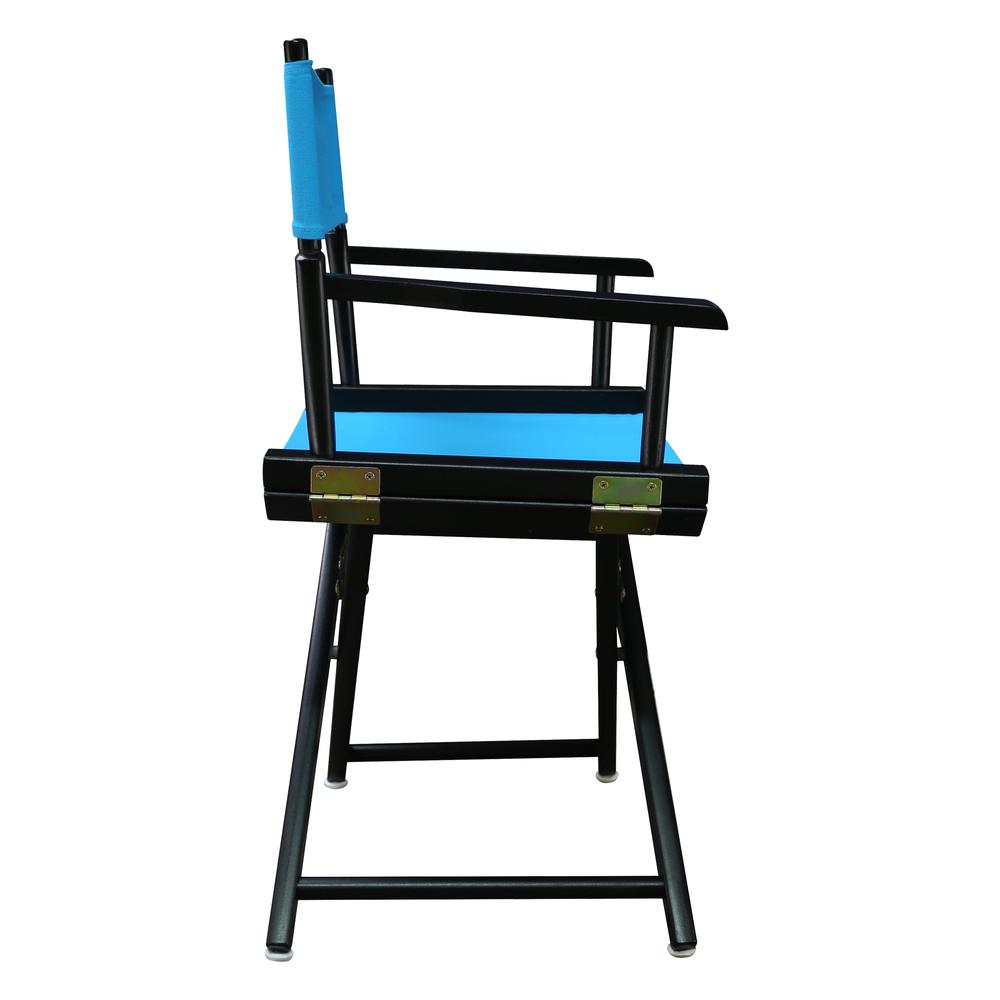 18" Director's Chair Black Frame-Turquoise Canvas