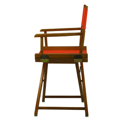 18" Director's Chair Honey Oak Frame-Orange Canvas