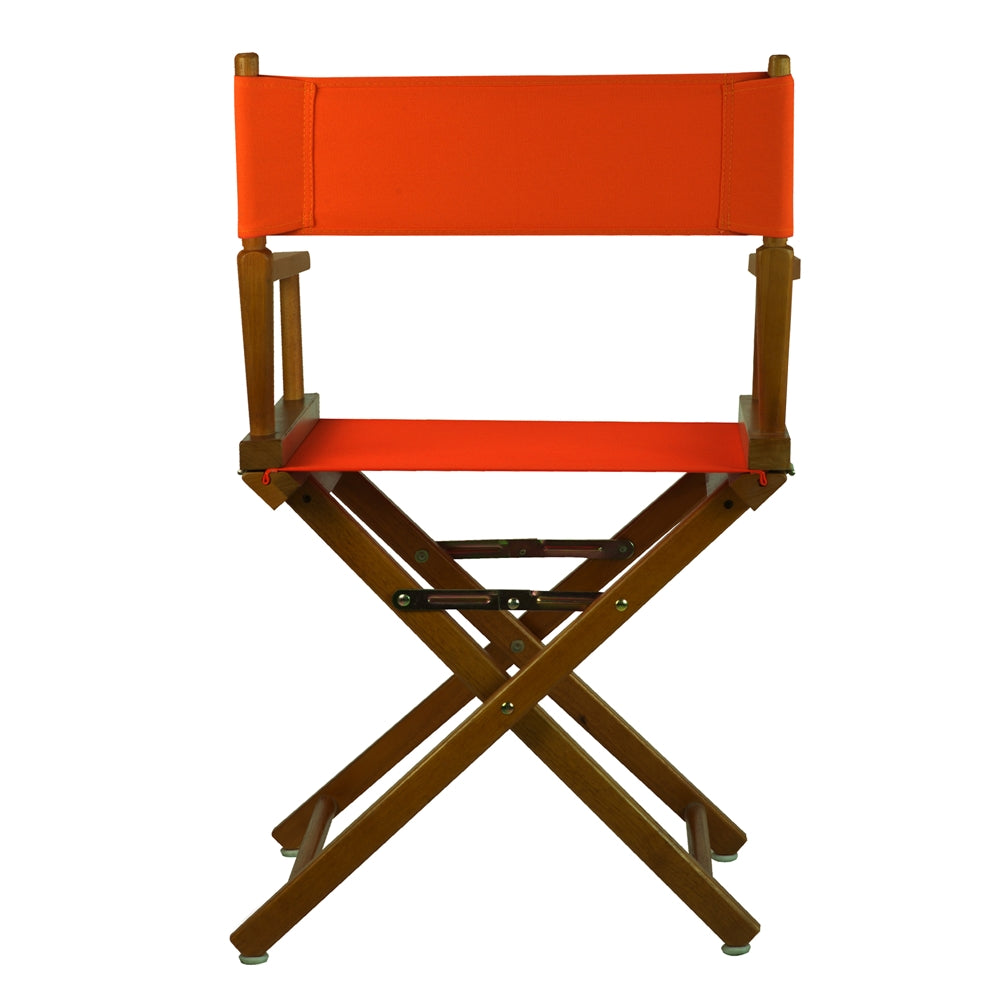 18" Director's Chair Honey Oak Frame-Orange Canvas