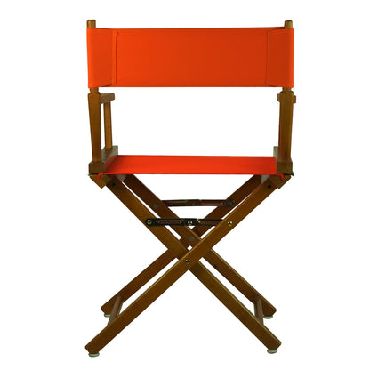 18" Director's Chair Honey Oak Frame-Orange Canvas