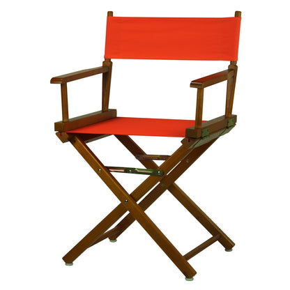 18" Director's Chair Honey Oak Frame-Orange Canvas
