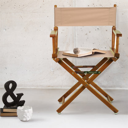 18" Director's Chair Honey Oak Frame-Tan Canvas