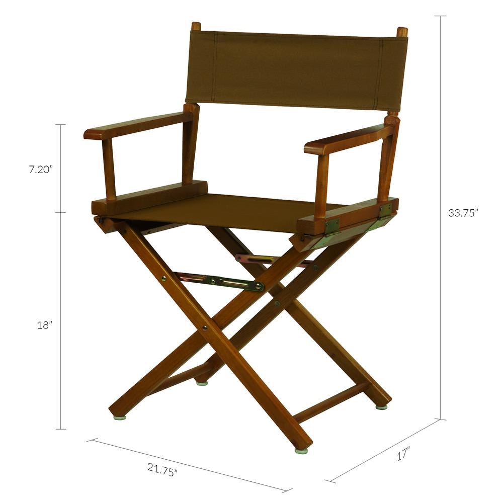 18" Director's Chair Honey Oak Frame-Brown Canvas
