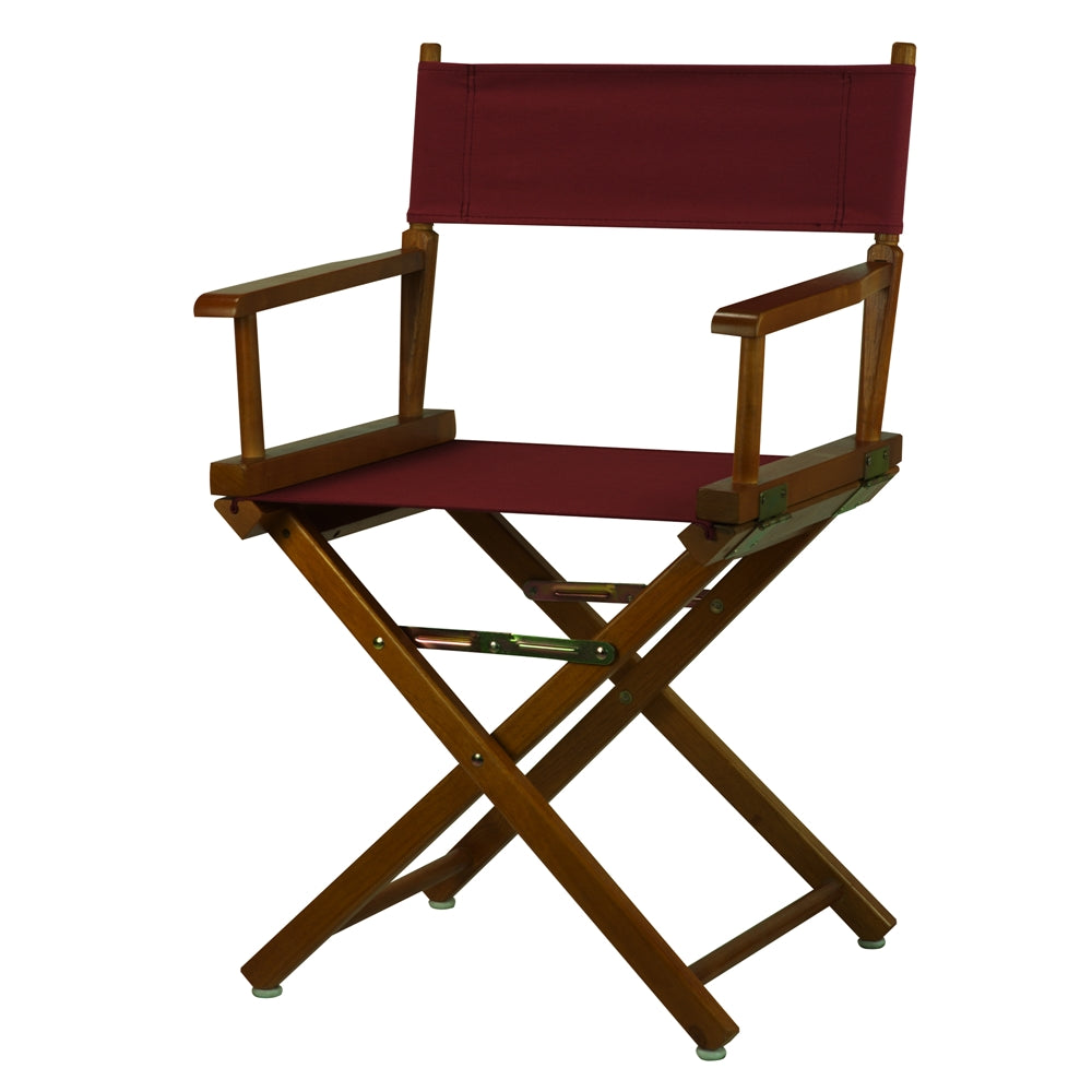 18" Director's Chair Honey Oak Frame-Burgundy Canvas