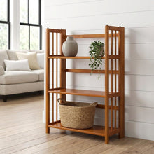 Wooden Bookcase with Open Shelving for Home Office Storage