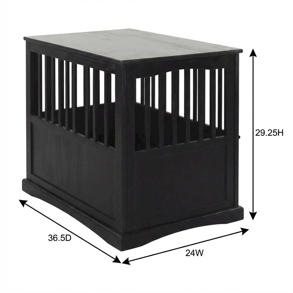 Black End Table with Modern Design and Sturdy Construction