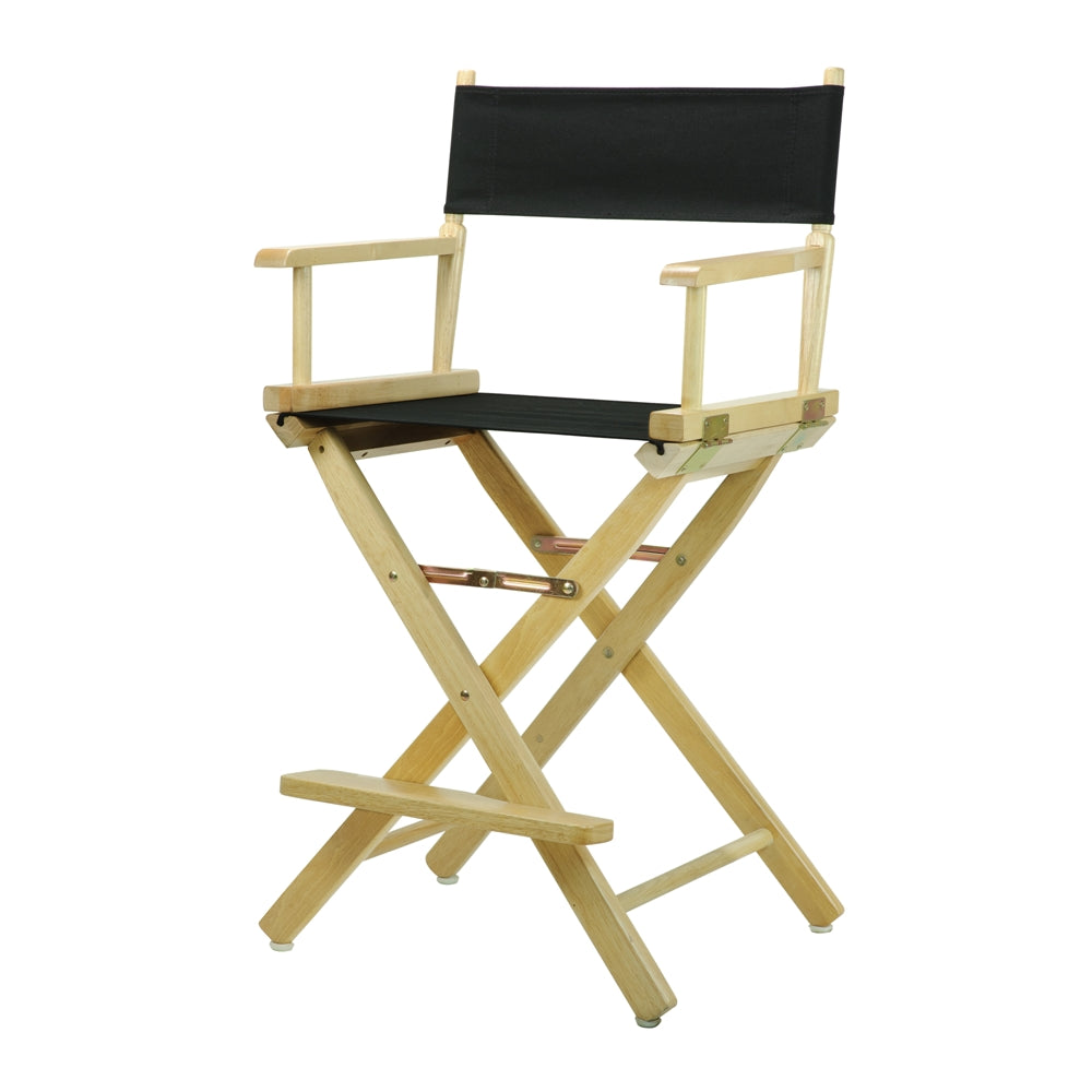 24" Director's Chair Natural Frame-Black Canvas