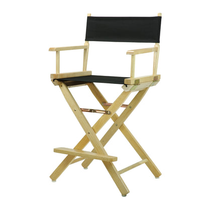 24" Director's Chair Natural Frame-Black Canvas
