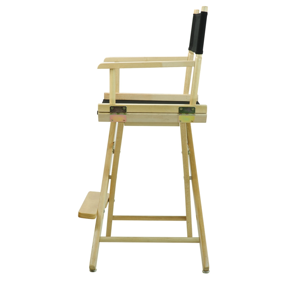 24" Director's Chair Natural Frame-Black Canvas