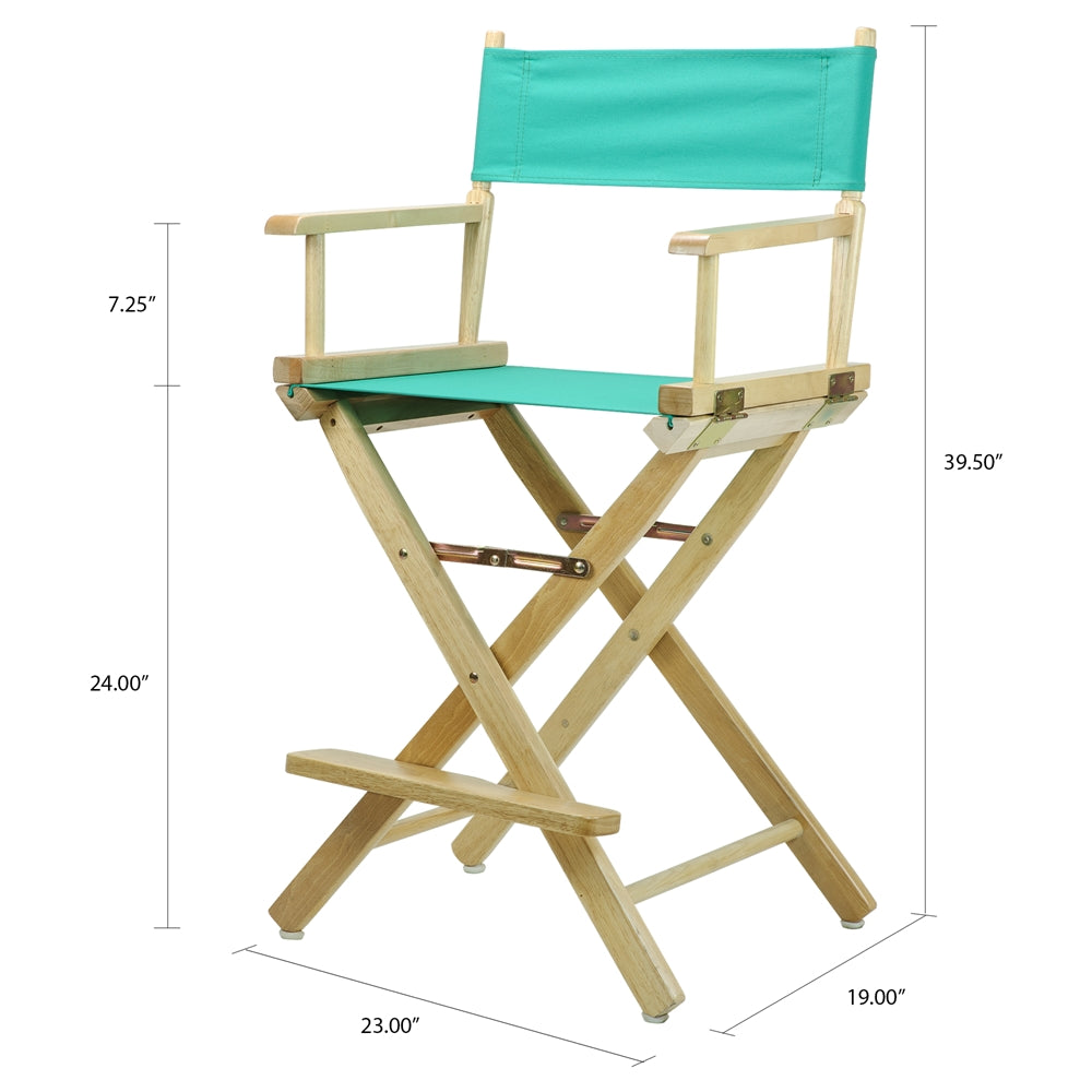 24" Director's Chair Natural Frame-Teal Canvas
