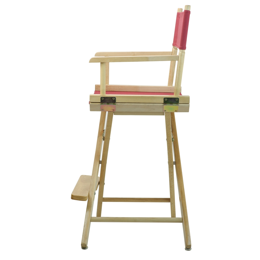 24" Director's Chair Natural Frame-Burgundy Canvas