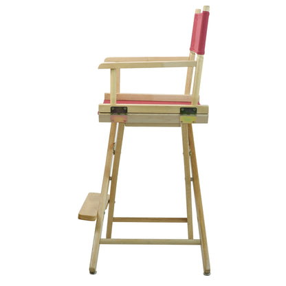 24" Director's Chair Natural Frame-Burgundy Canvas