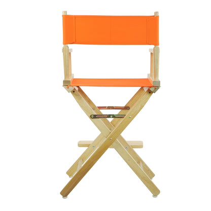 24" Director's Chair Natural Frame-Tangerine Canvas