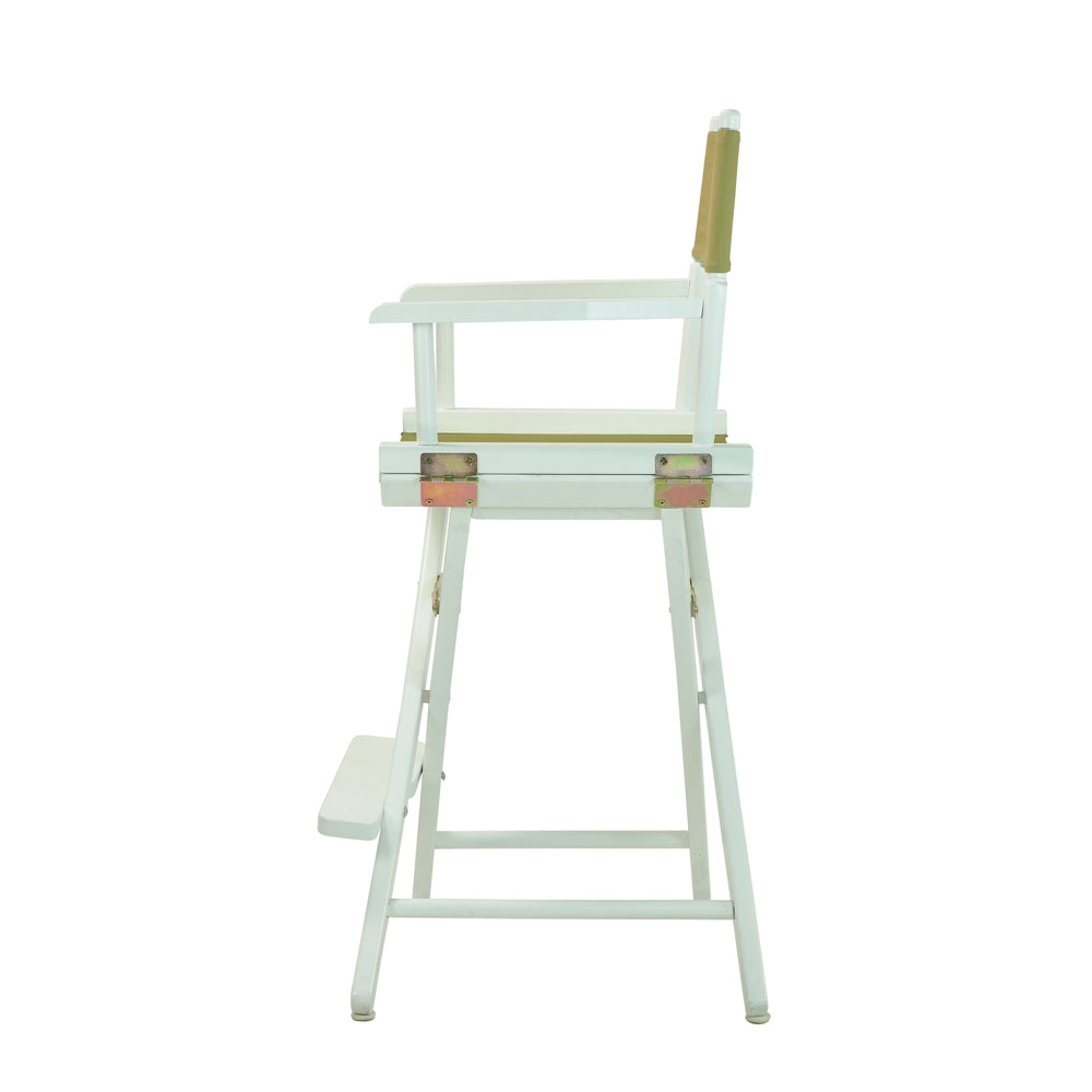 24" Director's Chair White Frame-Olive Canvas