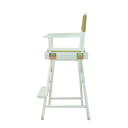 24" Director's Chair White Frame-Olive Canvas
