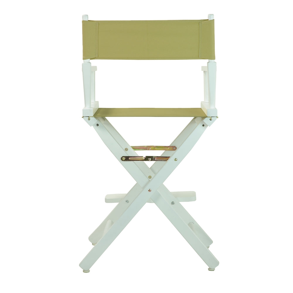 24" Director's Chair White Frame-Olive Canvas