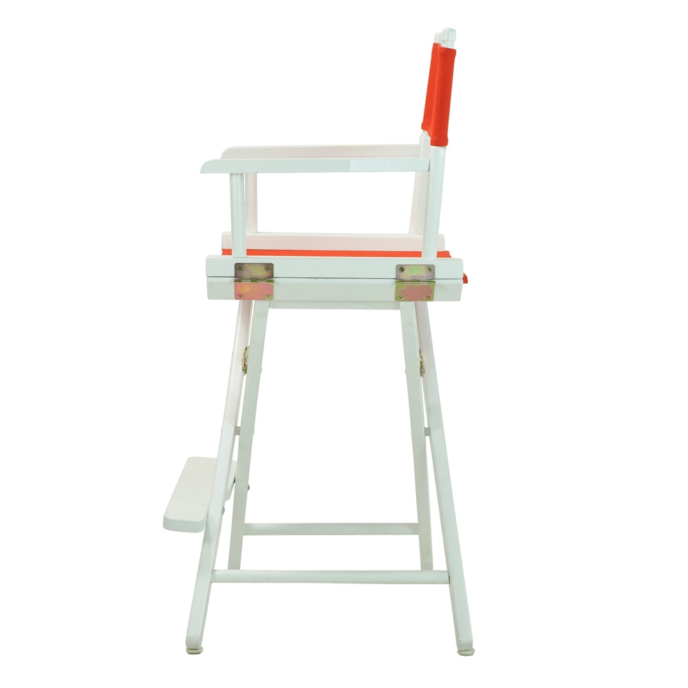 24" Director's Chair White Frame-Red Canvas