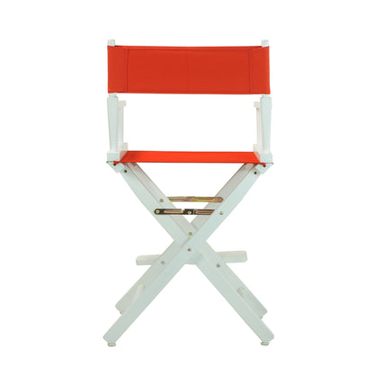 24" Director's Chair White Frame-Red Canvas