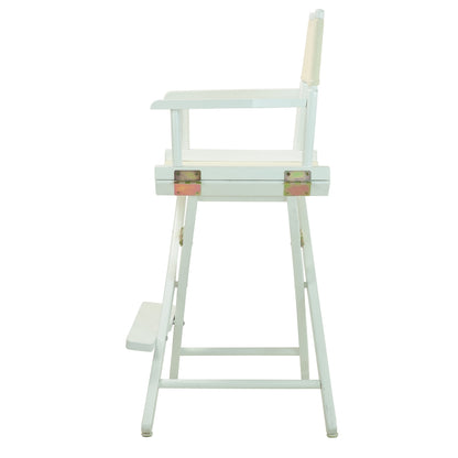 24" Director's Chair White Frame-Natural/Wheat Canvas