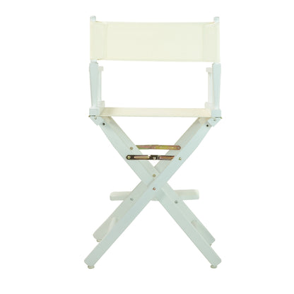 24" Director's Chair White Frame-Natural/Wheat Canvas