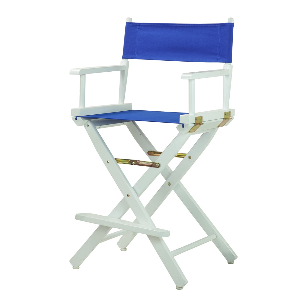 24" Director's Chair White Frame-Royal Blue Canvas
